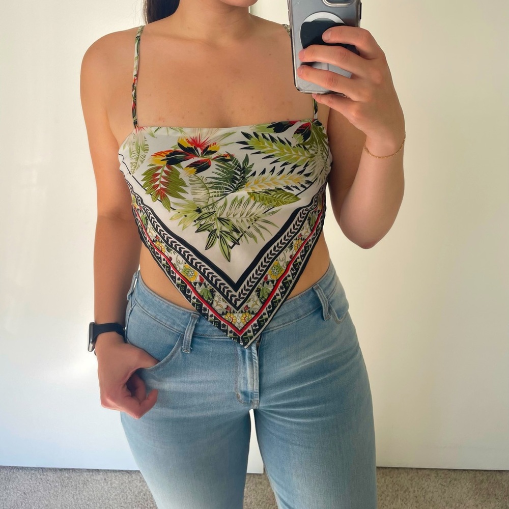 Tropical Scarf Top